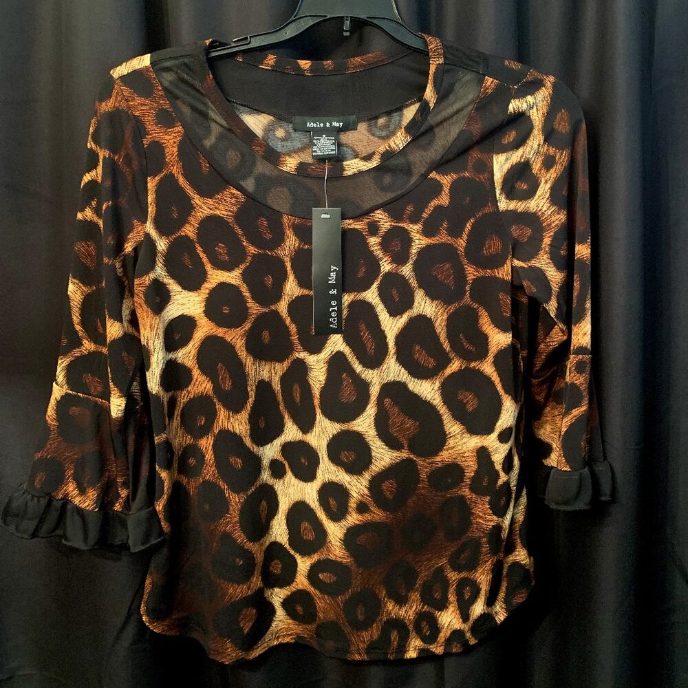 ❤️Price Drop❤️ADELE & MAY Women’s Animal Print Blouse - Picture 3 of 10